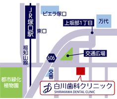 白川歯科クリニック地図